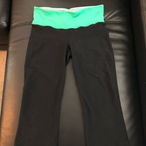 Lululemon, crop leggings with calf cutout